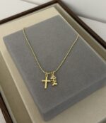 .Fish and Cross Necklace - Imagen 2