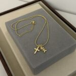 .Fish and Cross Necklace