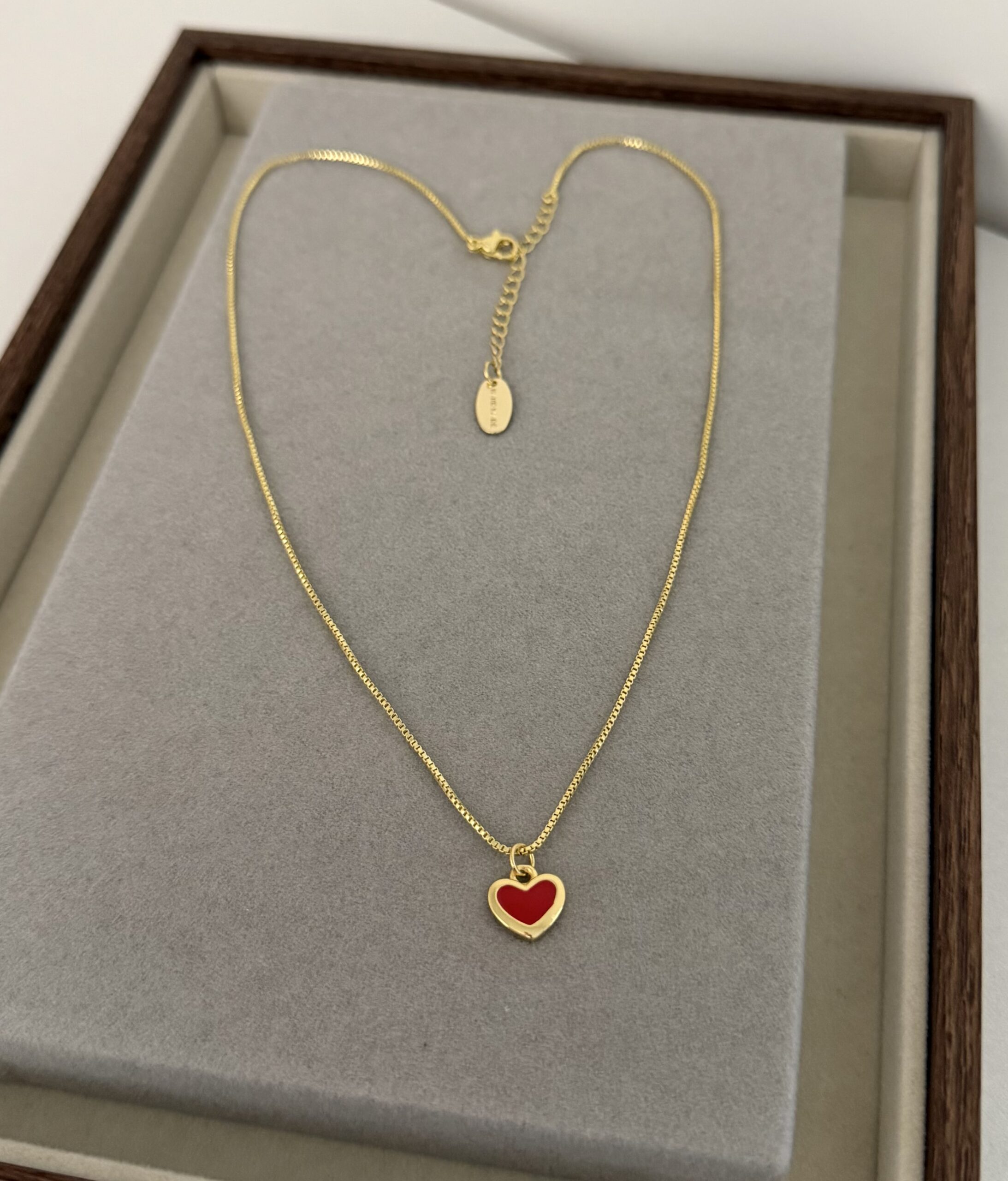 IMG_0760 .Red Heart Necklace - Imagen 1