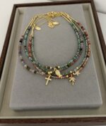 .Natural stone necklaces