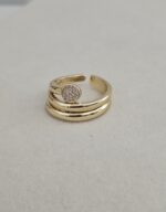 .Adjustable Gold Plated Ring - Imagen 2