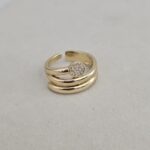 .Adjustable Gold Plated Ring