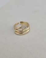 .Adjustable Gold Plated Ring