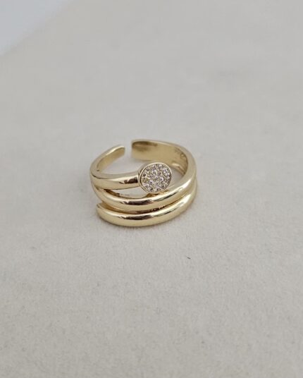 .Adjustable Gold Plated Ring