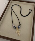 .Black Cord Necklace - Imagen 3