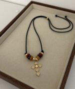 .Black Cord Necklace - Imagen 2