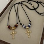 .Black Cord Necklace