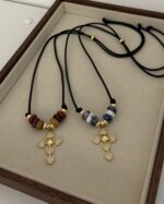 .Black Cord Necklace