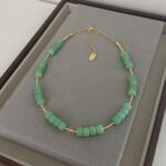 .Green Natural Stone Necklace