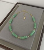 .Green Natural Stone Necklace