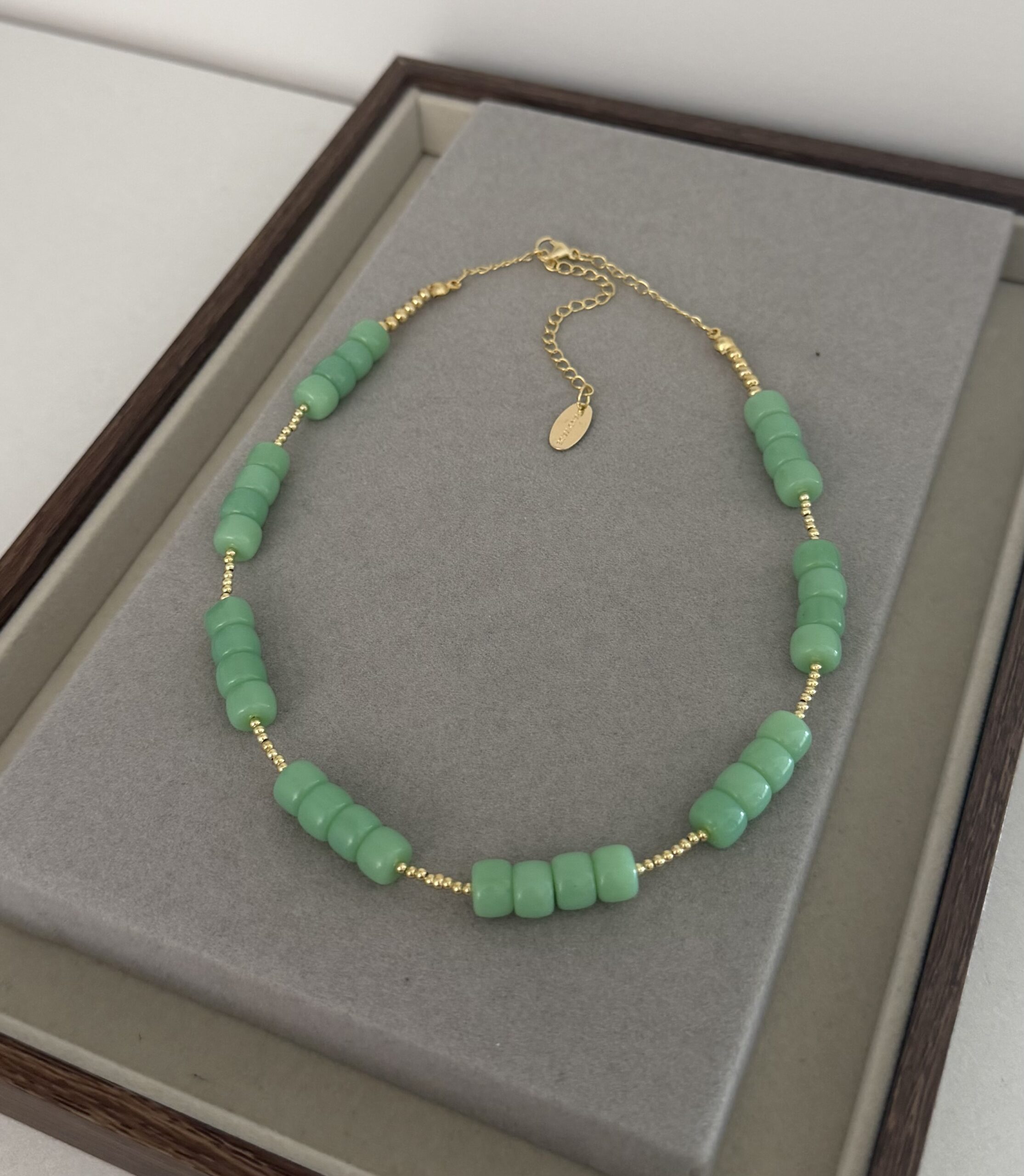 IMG_1349 .Green Natural Stone Necklace - Imagen 1