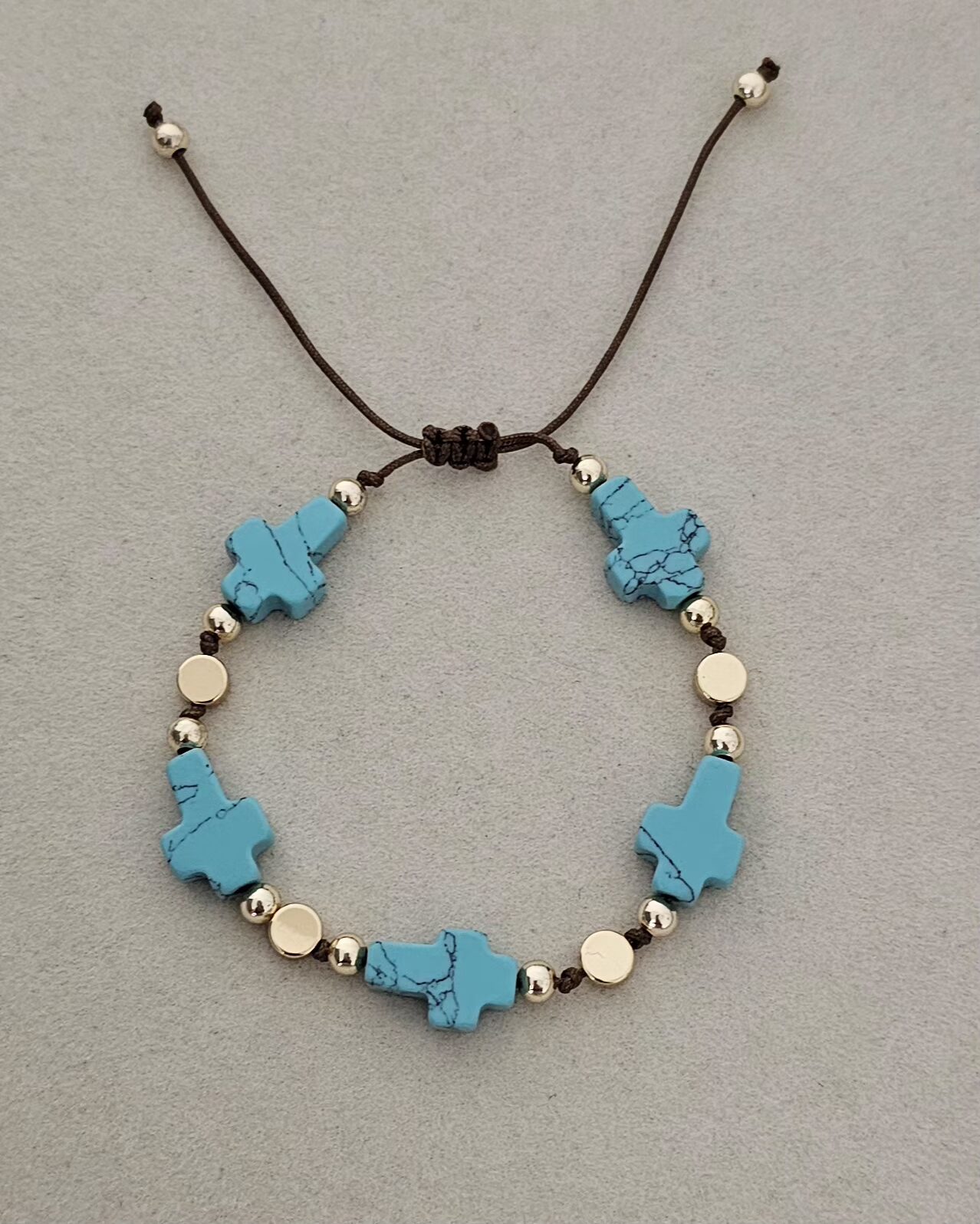 20260823_025232 ..Turquoise Cross Bracelet - Imagen 1