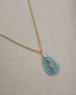 ...Natural Quartz and Amazonite Necklace - Imagen 5