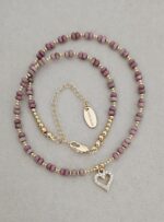 ...Natural Rhodonite Stone Necklace