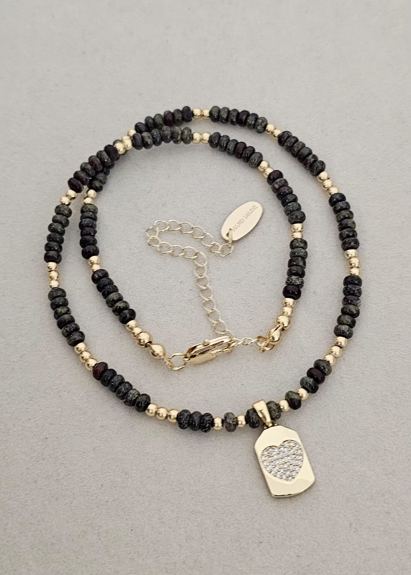 20260918_142145 ...Natural Dragon Bloodstone Necklace - Imagen 1
