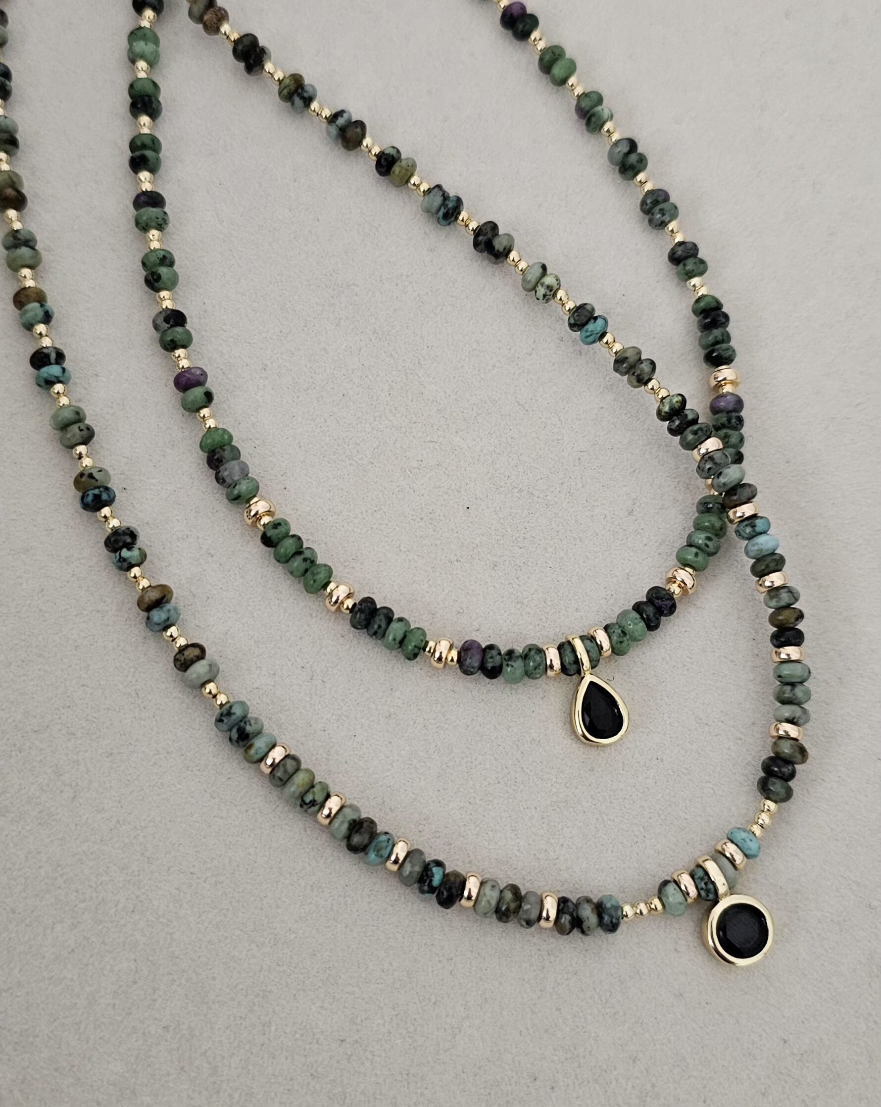 20260920_024941 ...Natural Stone and Crystal Necklace - Imagen 1